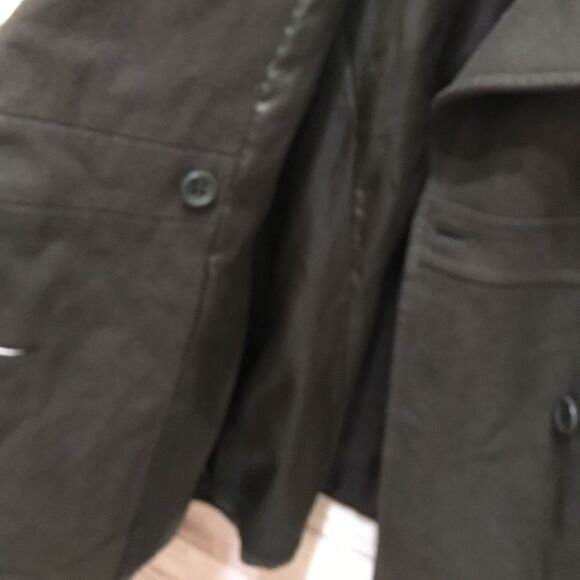 ‎DKNY WOOL COAT IN OLIVE GREEN - Picture 3 of 13